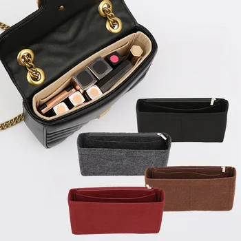 Чанта за съхранение на преносим фетровая поставяне, чанта, подложка, Органайзер, пътна чанта органайзер за грим, женствена чанта За козметични чанти