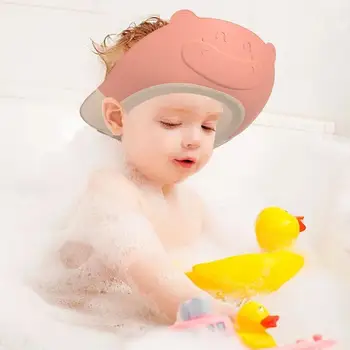 Шапка с детски шампоан, разширява защита, Регулируеми Удобна водоустойчив силикон за защита на ушите, детска шапчица с шампоан, стоки за деца