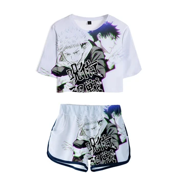 Японски шорти Kayson за дзюдоистов, лятна тениска с къси ръкави за момичета + шорти, сексуална Ежедневни градинска спортна тениска от две части