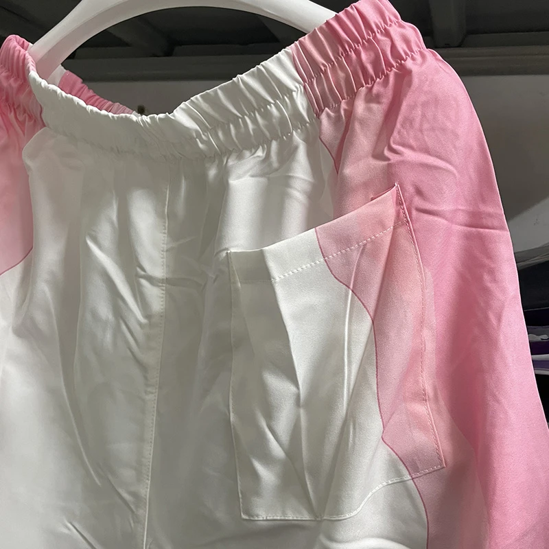 2023SS Нова Модна Розова Риза Казабланка-За Мъже И Жени, най-Доброто Качество, Хавайски Ризи С Флорални Принтом, Ежедневни Тениска