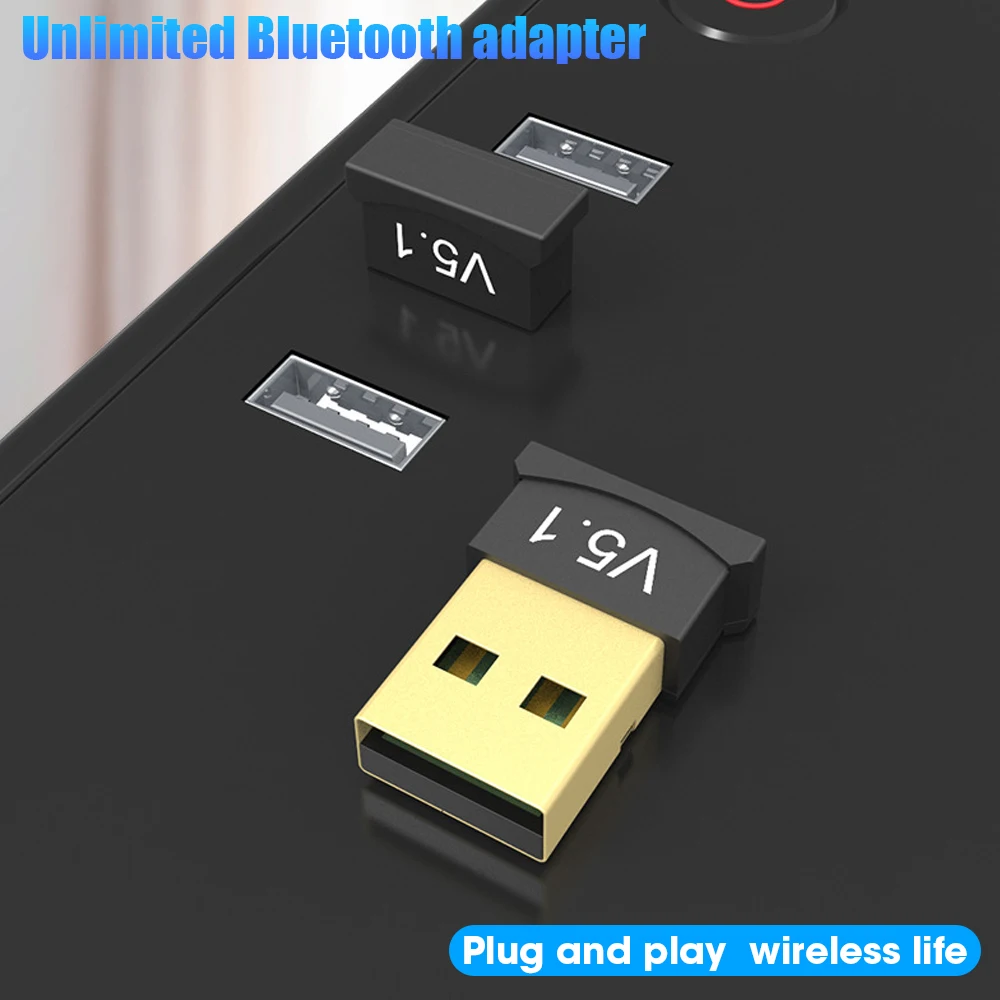 Bluetooth 5.1 Адаптер USB Предавател Безжичен Аудиоконвертер За PC, лаптоп Клавиатура, универсален приемник, Bluetooth