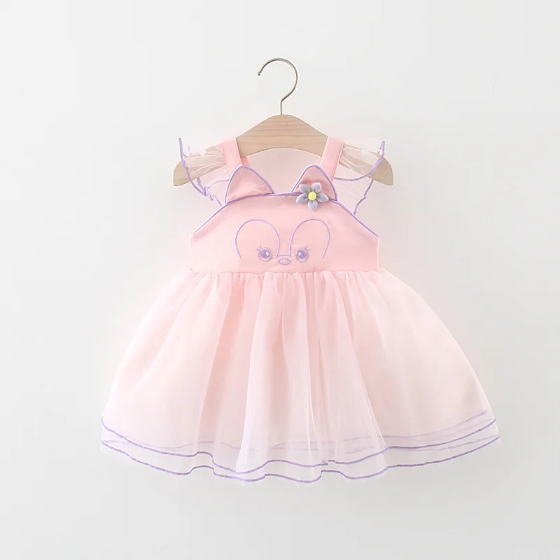 Ново лятно сладка принцеса рокля с перли за момичета, детски дрехи от тюл, детски рожден ден, модни детски дрехи, хит на продажбите