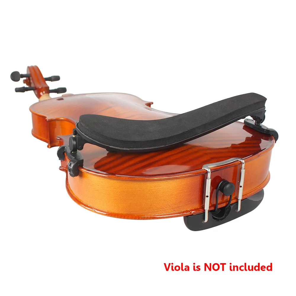 Поставка за виола на рамото за виоли 15,5-16,5 см, регулируема височина и ъгъл на наклона, лека пластмасова поставка с удобна порести възглавница